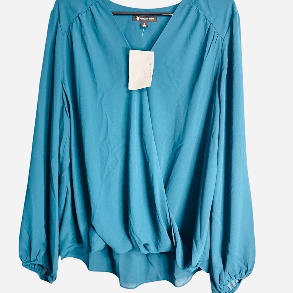 INC International Concepts Teal Blouse